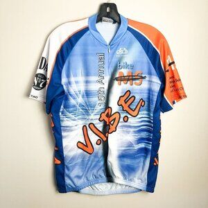 Pactimo MS VIBE Cycling Bike Shirt Large Blue Orange